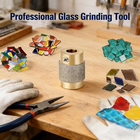 2pcs 3/4 Inch Stained Glass Grinder Bits with Brass Core - Double Plated Diamond Grinding Tools for Glass Shaping and Grinding (2) in Saudi Arabia