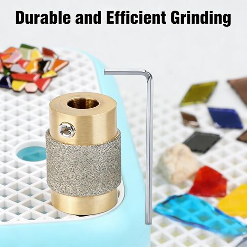 2pcs 3/4 Inch Stained Glass Grinder Bits with Brass Core - Double Plated Diamond Grinding Tools for Glass Shaping and Grinding (2) in Saudi Arabia