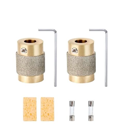 2pcs 3/4 Inch Stained Glass Grinder Bits with Brass Core - Double Plated Diamond Grinding Tools for Glass Shaping and Grinding (2) in Saudi Arabia
