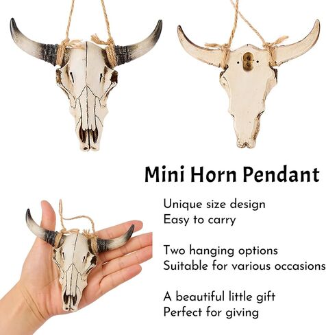 KIWZZXXKW Halloween Cow Skull Wall Decor, Western Longhorn Skull Wall Decor, Farmhouse Decor Wall Sculptures for Living Room Bedroom Indoor Outdoor (Brown) in Saudi Arabia