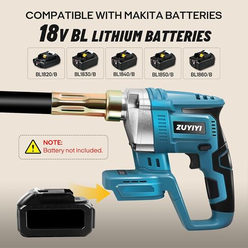 Cordless Concrete Vibrator for Makita 18V Battery, 600W 6000RPM Handheld Concrete Vibrator, 3.9ft Shaft Rod, Handheld Power Cement Vibrating Tool for Remove Bubble Mix Concrete(Bare Tool) in Kuwait