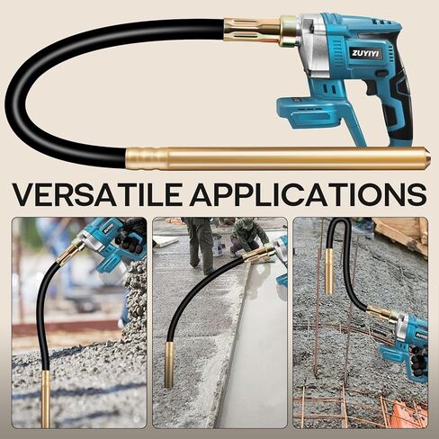 Cordless Concrete Vibrator for Makita 18V Battery, 600W 6000RPM Handheld Concrete Vibrator, 3.9ft Shaft Rod, Handheld Power Cement Vibrating Tool for Remove Bubble Mix Concrete(Bare Tool) in Kuwait