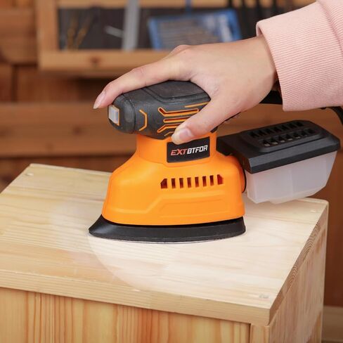 Detail Sander,14000OPM Plam Sander with Vacuum Dust collector, 1.1A Sander Tool,20Pcs Sandpapers Drywall Sanders for Woodworking in Kuwait
