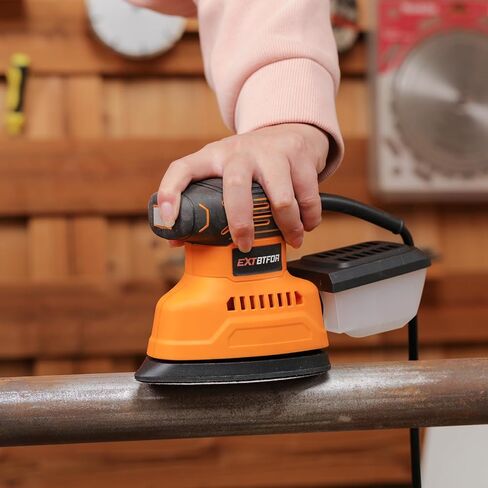 Detail Sander,14000OPM Plam Sander with Vacuum Dust collector, 1.1A Sander Tool,20Pcs Sandpapers Drywall Sanders for Woodworking in Kuwait
