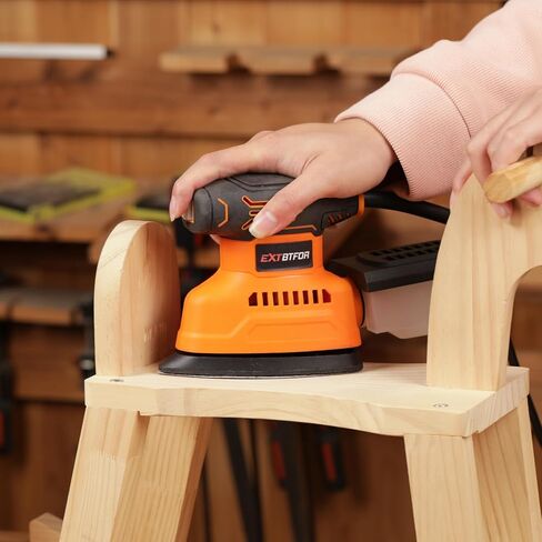 Detail Sander,14000OPM Plam Sander with Vacuum Dust collector, 1.1A Sander Tool,20Pcs Sandpapers Drywall Sanders for Woodworking in Kuwait
