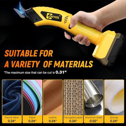 Cordless Electric Scissors Compatible with DeWALT 20v Max Battery for Carboard Fabric Leather Box Cutter Festival Decoration Hard-Plastic(Battery not included) in Kuwait