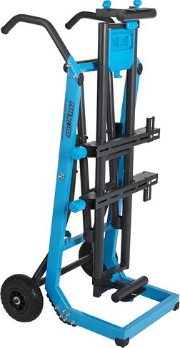 حامل منشار ميتري قابل للطي من Channellock - فولاذ عالي التحمل، قاعدة متحركة متدحرجة، امتداد 10 قدم - أزرق in Kuwait