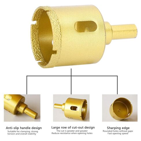 Gavigain Diamond Brazing Drill Bit Hole Saw Drilling Opener Marble Concrete Glass Ceramic 38mm Electric Drill Table Drill in Kuwait