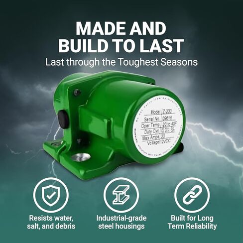 MG-200 شاحنة صغيرة ومقطورة ملح ورمل موزع هزاز بمحرك DC - قوة 300 رطل، 4800 دورة في الدقيقة محركات كهربائية مشحمة لنشر الثلج والقطاطيس - محرك اهتزاز للأماكن الخارجية in Kuwait