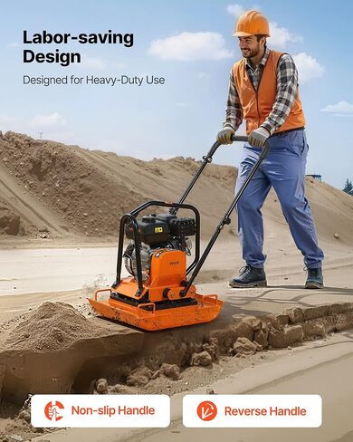 ضاغط الألواح VEVOR، محرك غاز 7 HP 196CC، ماكينة الدك الأرضية الاهتزازية 5400 VPM، قوة الضغط 4440 رطل، لوحة 23 × 18 بوصة، ضاغط المشي خلف المناظر الطبيعية للرصف، الأسفلت، الأساس، التربة in Kuwait