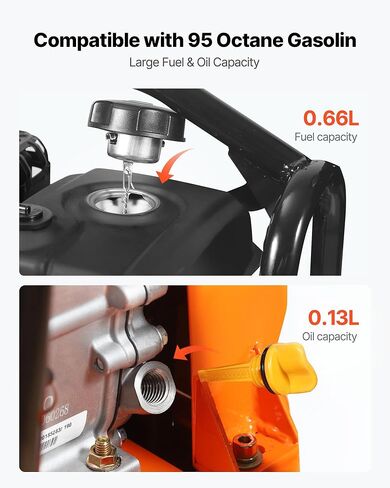 ضاغط الألواح VEVOR، محرك غاز 7 HP 196CC، ماكينة الدك الأرضية الاهتزازية 5400 VPM، قوة الضغط 4440 رطل، لوحة 23 × 18 بوصة، ضاغط المشي خلف المناظر الطبيعية للرصف، الأسفلت، الأساس، التربة in Kuwait