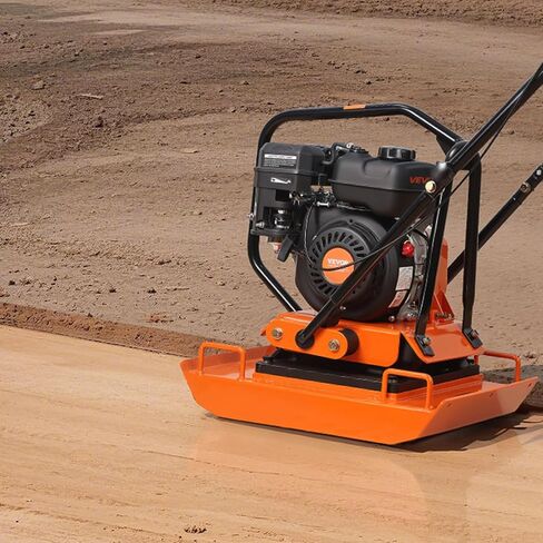 ضاغط الألواح VEVOR، محرك غاز 7 HP 196CC، ماكينة الدك الأرضية الاهتزازية 5400 VPM، قوة الضغط 4440 رطل، لوحة 23 × 18 بوصة، ضاغط المشي خلف المناظر الطبيعية للرصف، الأسفلت، الأساس، التربة in Kuwait