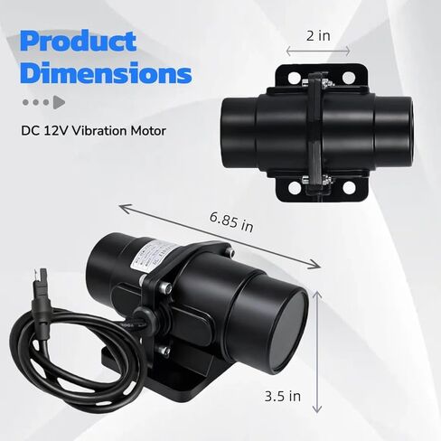 100LBS 12VDC Vibrator Motor for Salt Sand Spreader & Concrete Mixer, High Speed 4500RPM with Mounting Screws in Kuwait