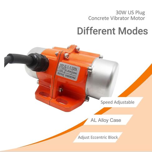 Concrete Vibrator Motor,30W AC 110V with US Plug Vibration Motor with Speed Controller, Waterproof Vibrating Motor Single Phase 3600RPM for Sand Shaking Table in Kuwait
