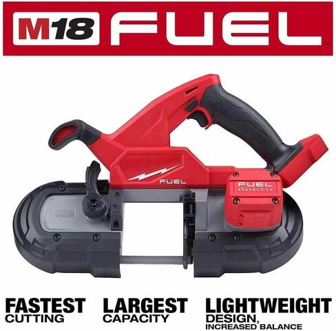 2829-20 منشار شريط الطاقة اللاسلكي لـ Milwaukee M18 FUEL 18V 3-1 / 4 "x 3-1 / 4" منشار شريطي مدمج متغير السرعة - أداة عارية in Kuwait