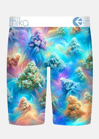 Ethika Men’s Boxer Brief, Knee Length, 4-Way Stretch Performance Underwear with Graphic Prints - Sherbert Smoke in Saudi Arabia