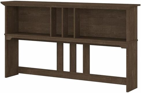 Bush Furniture Salinas 60W Hutch for L على شكل مكتب باللون الأسود القديم in Saudi Arabia