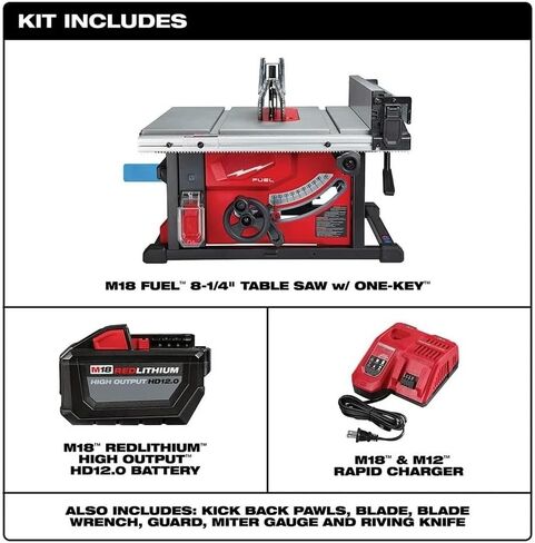 مناشير كهربائية 2736-21HD لـ Milwaukee M18 FUEL 8-1/4 "طقم منشار طاولة بدون فرش in Kuwait