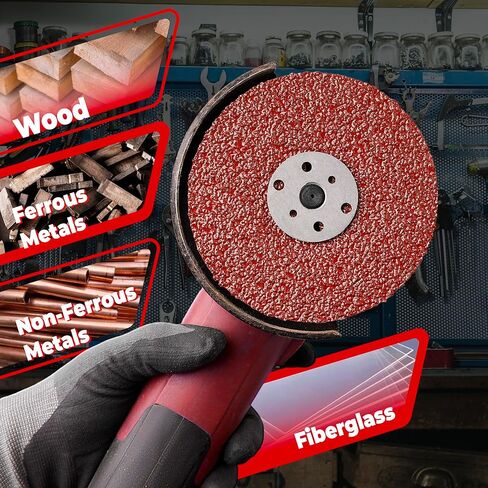 Aluminum Oxide Resin Fiber Sanding and Grinding Discs for Angle Grinder, 5" x 7/8", 36 Grit, 25 Pack in Kuwait