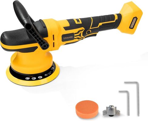 ملمع عازلة DA لاسلكي مقاس 6 بوصات (أداة فقط) متوافق مع بطارية Dewalt 20V 60V MAX، بدون فرش، 5500 OPM، مدار 15 مم / 21 مم، شمع ملمع سيارة مداري عشوائي بـ 6 سرعات للتفصيل in Kuwait