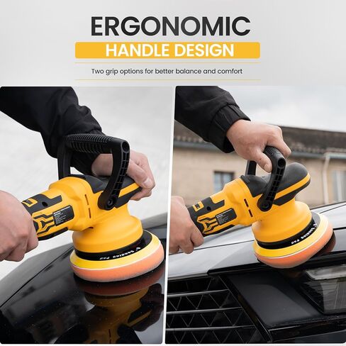 ملمع عازلة DA لاسلكي مقاس 6 بوصات (أداة فقط) متوافق مع بطارية Dewalt 20V 60V MAX، بدون فرش، 5500 OPM، مدار 15 مم / 21 مم، شمع ملمع سيارة مداري عشوائي بـ 6 سرعات للتفصيل in Kuwait