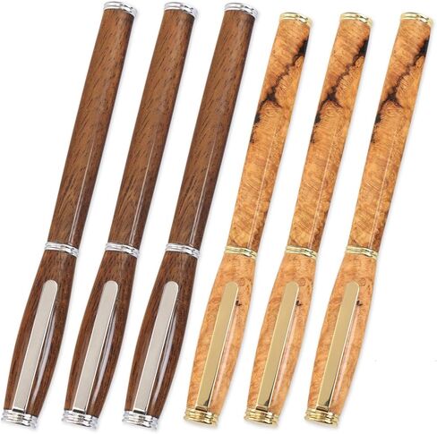 Legacy Woodturning, Old-Line Pen Kit - Gold & Chrome Variety, 6 Pack, Includes 3 Gold, 3 Chrome in Kuwait