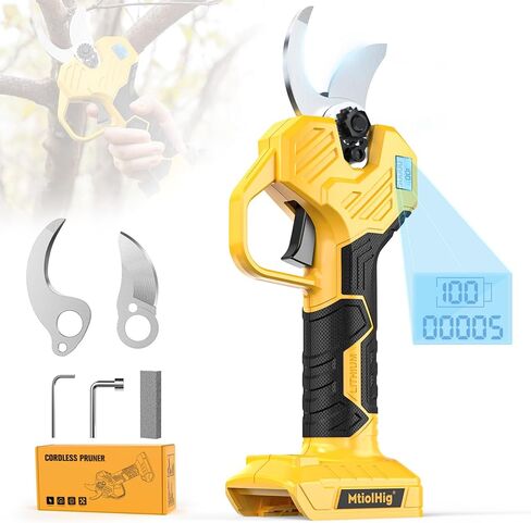 Brushless Electric Pruning Shears Compatible with DeWALT 20V – 26000RPM Cordless Garden Pruner, 0.8-2 inch Max Cutting Diameter PVC Cutter Tree Trimmer with LCD Display & SK7 Blades(Tool Only) in Saudi Arabia