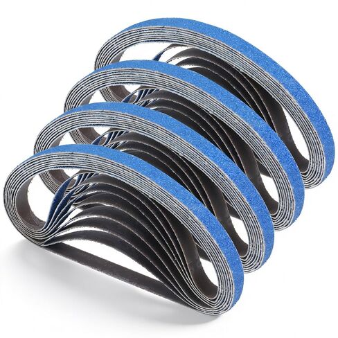 32 Pcs 3/8 X 13 Inch Zirconia Sanding Belts, 40 Grit 3/8x13 Belt Sander Sanding Belt for Air Belt Sander,Belt Sander Paper for Metal Polishing, Knife Sharpening, Woodworking in Kuwait