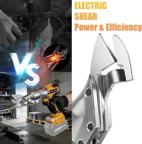 قاطعة صفائح معدنية لاسلكية متوافقة مع بطارية Dewalt 20V MAX (بدون بطارية)، قاطعة معدنية كهربائية بدون فرش أقصى عزم دوران 221 قدم رطل، مقصات صفائح معدنية برأس قابل للدوران، قفل أمان in Kuwait