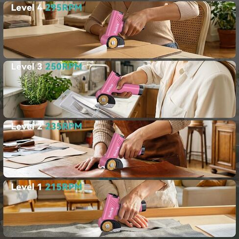 Cordless Electric Scissors, Rechargeable Cardboard Cutter with LED Light,Pink in Kuwait