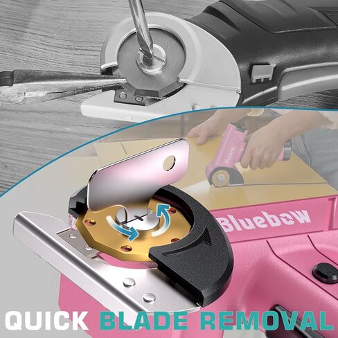 Cordless Electric Scissors, Rechargeable Cardboard Cutter with LED Light,Pink in Kuwait