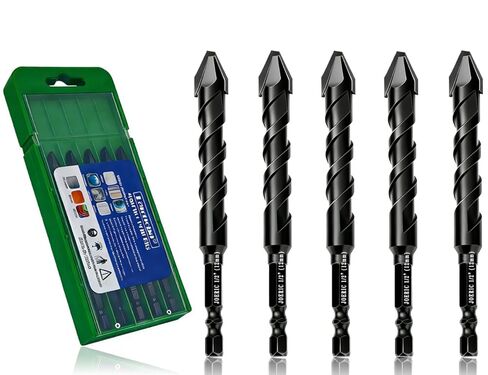 10pc 1/4" Black Ceramic Tile Drill Bit, 6mm Porcelain Drill Bit Concrete Drill Bit for Glass,Brick,Plastic,Cement,Wood,Ceramic,Metal,Marble. in Saudi Arabia