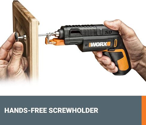 مفك براغي كهربائي WORX 4V، مجموعة مفك براغي لاسلكي قابل لإعادة الشحن مع 6 قطع، حامل براغي، كابل شحن USB من النوع C - WX255L.5 in Kuwait