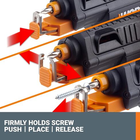 مفك براغي كهربائي WORX 4V، مجموعة مفك براغي لاسلكي قابل لإعادة الشحن مع 6 قطع، حامل براغي، كابل شحن USB من النوع C - WX255L.5 in Kuwait