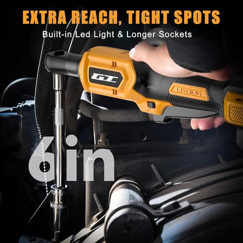 مفتاح ربط بسقاطة لاسلكي مقاس 3/8 بوصة، متوافق مع بطارية DEWALT 20V MAX، مجموعة أدوات سقاطة كهربائية بدون فرش بقدرة 60 قدمًا-رطلًا، سرعة متغيرة مع 8 مقابس، محولات 1/4 بوصة، شريط تمديد 6 بوصة (الأداة فقط) in Kuwait