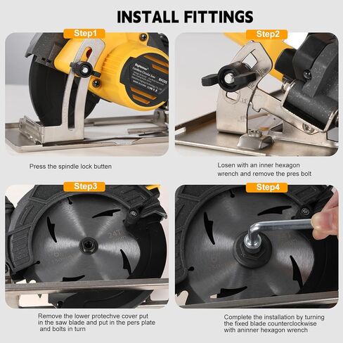 6" Brushless Cordless Circular Saw Compatible with Dewalt 20V Battery (Not Included) - 6900 RPM, Compact & Lightweight- Small Circular Saw for Wood, Soft Metal, Plastic, Tile in Kuwait