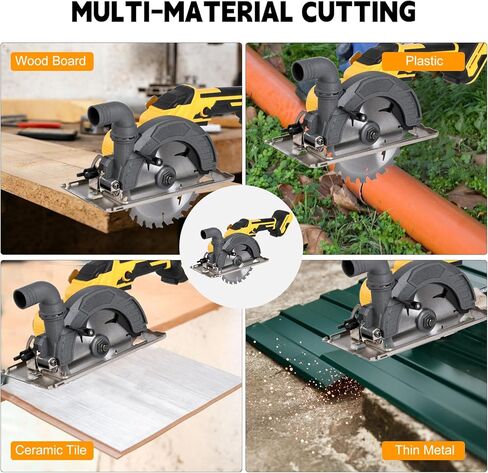 6" Brushless Cordless Circular Saw Compatible with Dewalt 20V Battery (Not Included) - 6900 RPM, Compact & Lightweight- Small Circular Saw for Wood, Soft Metal, Plastic, Tile in Kuwait