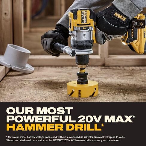 DEWALT 20V MAX XR Brushless Hammer Drill 1/2 In. and High Torque 1/4 Impact Driver Combo with 2 x 4 Ah Batteries and 4 Amp Charger (DCK2112QQ2) in Kuwait