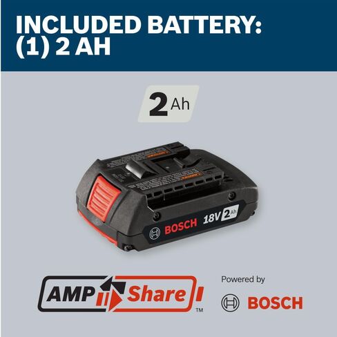BOSCH GDX18V-285B12 18V عزم دوران متوسط ​​بدون فرش 2 في 1 طقم مفتاح ربط/مفك - عزم دوران 2500 رطل، عزم دوران منفصل 360 قدم، 0-3600 تأثير/دقيقة، يتضمن بطارية 2 أمبير ومجموعة بدء الشاحن in Kuwait