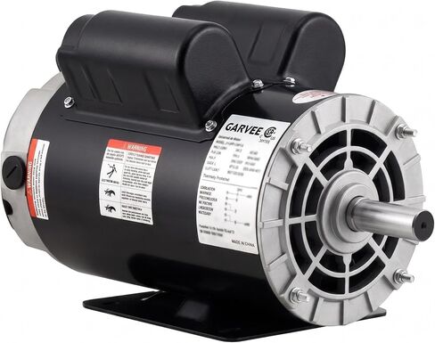 محرك كهربائي لضاغط الهواء 5HP SPL، 230 فولت 20 أمبير، 3450 دورة في الدقيقة 56 إطار، عمود بمفتاح 5/8 بوصة، ألومنيوم مغطى بالنحاس، واجب تجاري ODP CW/CCW لضواغط الهواء in Kuwait