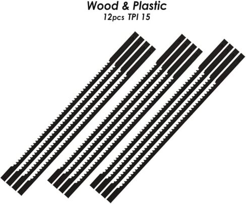 XLJP 48pcs/Pack 105 mm 4-Inch Scroll Saw Blade Pin End for Dremel Moto-Saw MS20 MS20-01 MS51-01 MS52-01 MS53-01 15/18/24 TPI in Saudi Arabia
