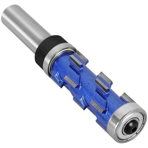 1/2inch Shank Flush Trim Router Bit High Speed Steel Flush Trimming Bit Sturdy Double Bearing Spiral Trimming Tool Woodworking Milling Cutter Tool for Soft Wood Hard Wood in Kuwait