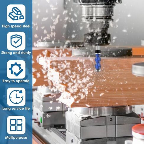 1/2inch Shank Flush Trim Router Bit High Speed Steel Flush Trimming Bit Sturdy Double Bearing Spiral Trimming Tool Woodworking Milling Cutter Tool for Soft Wood Hard Wood in Kuwait