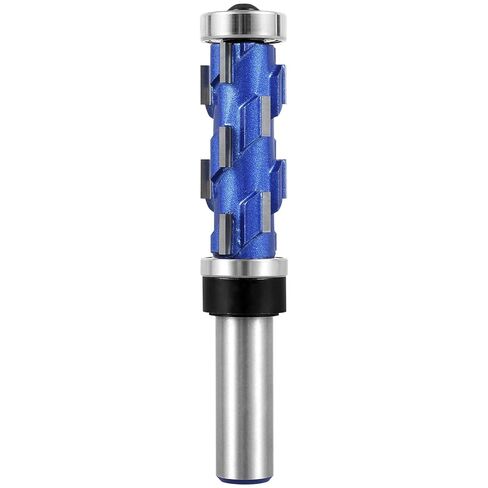 1/2inch Shank Flush Trim Router Bit High Speed Steel Flush Trimming Bit Sturdy Double Bearing Spiral Trimming Tool Woodworking Milling Cutter Tool for Soft Wood Hard Wood in Kuwait
