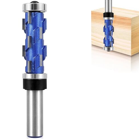 1/2inch Shank Flush Trim Router Bit High Speed Steel Flush Trimming Bit Sturdy Double Bearing Spiral Trimming Tool Woodworking Milling Cutter Tool for Soft Wood Hard Wood in Kuwait