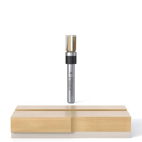 Professional Pattern Flush Trim Router Bit, 1/4" Shank Bottom Bearing, 3-Blade Carbide Tipped Woodworking Router Bits for Precision Edge Trimming, Cutting Length: 1/8" in Kuwait