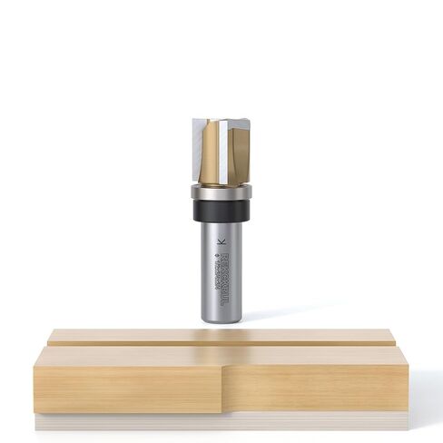 Professional Pattern Flush Trim Router Bit, 1/4" Shank Bottom Bearing, 3-Blade Carbide Tipped Woodworking Router Bits for Precision Edge Trimming, Cutting Length: 1/8" in Saudi Arabia