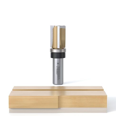 Professional Pattern Flush Trim Router Bit, 1/4" Shank Bottom Bearing, 3-Blade Carbide Tipped Woodworking Router Bits for Precision Edge Trimming, Cutting Length: 1/8" in Saudi Arabia