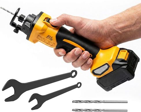 Cordless Drywall Cut-Out Tool, Brushless Rotary Saw Compatible With Dewalt 20V Battery, 28000 RPM 6-Speed Adjustable Depth, Compact Spiral Tool for Drywall Sheetrock Wood Cutting (Tool Only) in Kuwait