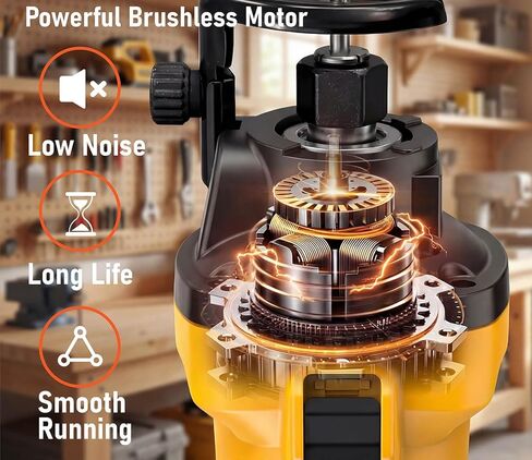 Cordless Drywall Cut-Out Tool, Brushless Rotary Saw Compatible With Dewalt 20V Battery, 28000 RPM 6-Speed Adjustable Depth, Compact Spiral Tool for Drywall Sheetrock Wood Cutting (Tool Only) in Kuwait